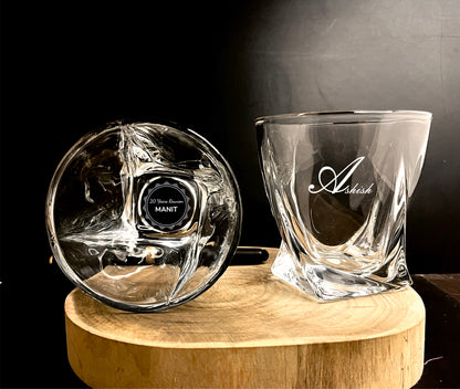 Best2U-Best Personalized Whiskey Glassware Custom Glass (Set of 2) 310ml