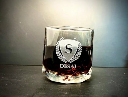Best2U-personalized whisky glass your name logo monogram deep engraving (set of 2) 310