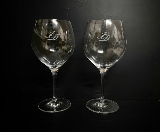 personalized wine glass (set of 2)