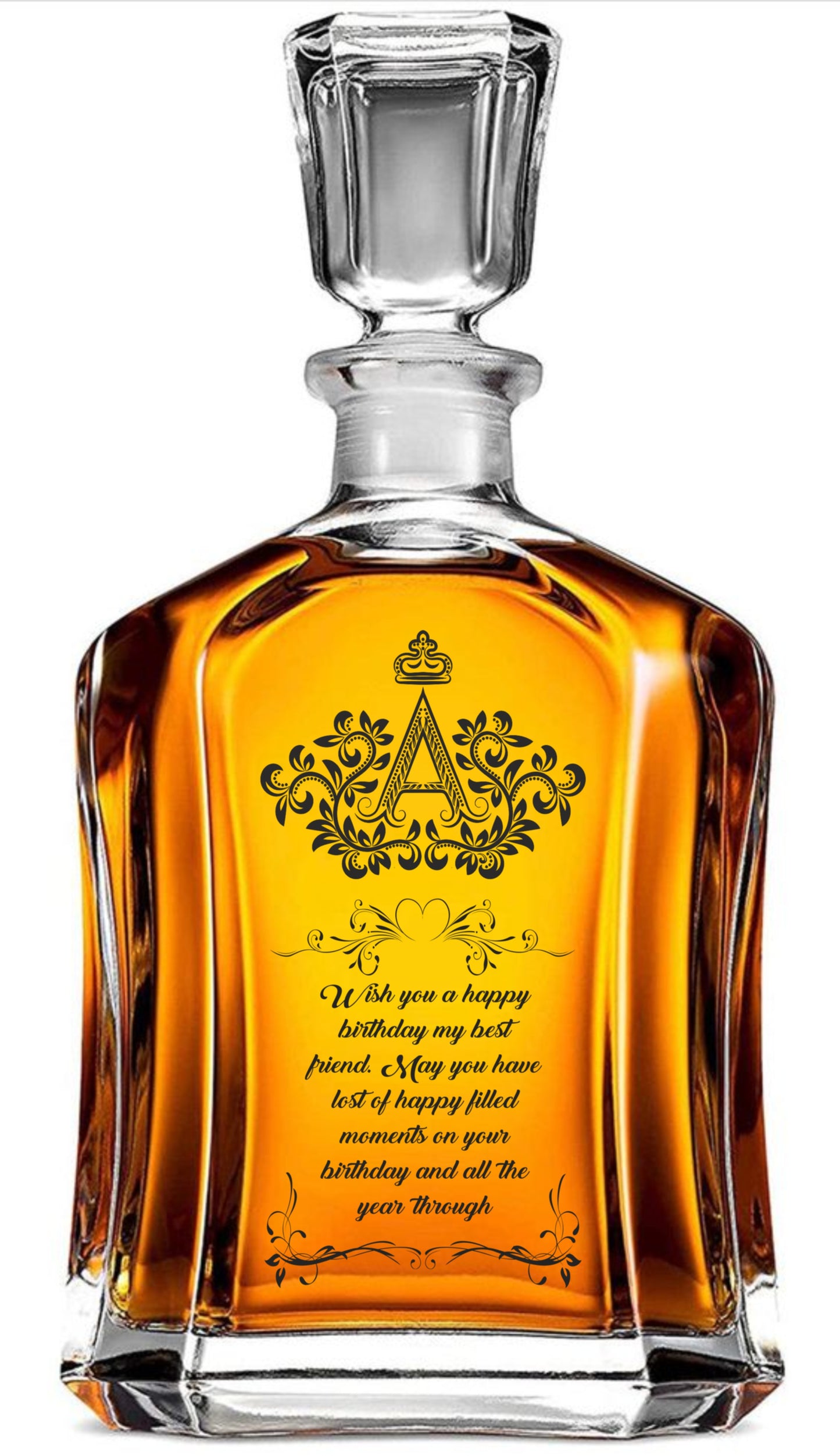 Best2U- Personalized Engraved Whiskey Decanter