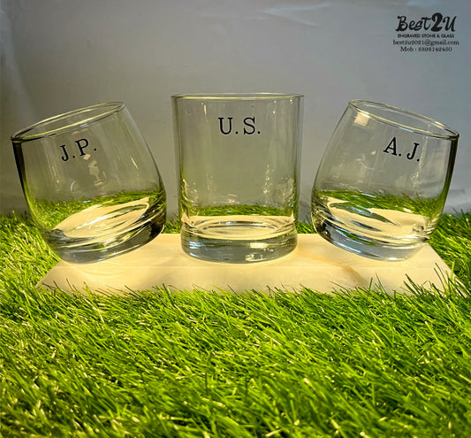 Best2u- Customized Whiskey Glass (Set of 2)