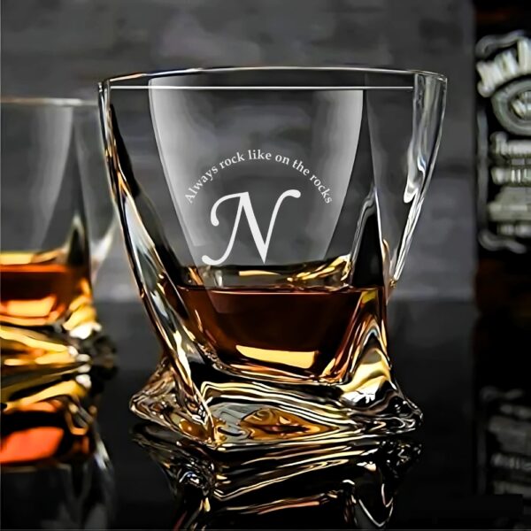 Personalized Whiskey Glass Gift for Him, Engraved Groomsmen Whiskey Glass, Groomsman Gift, Best Man Gift, Dad Gifts, Christmas Gift for Him name, logo, photo, monogram deep engraving your glass