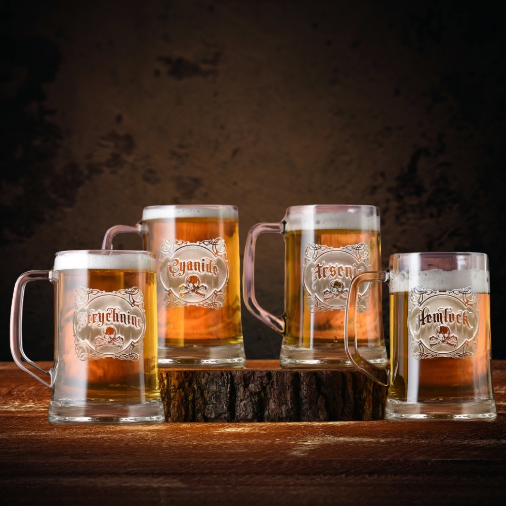 custom etched beer glasses services