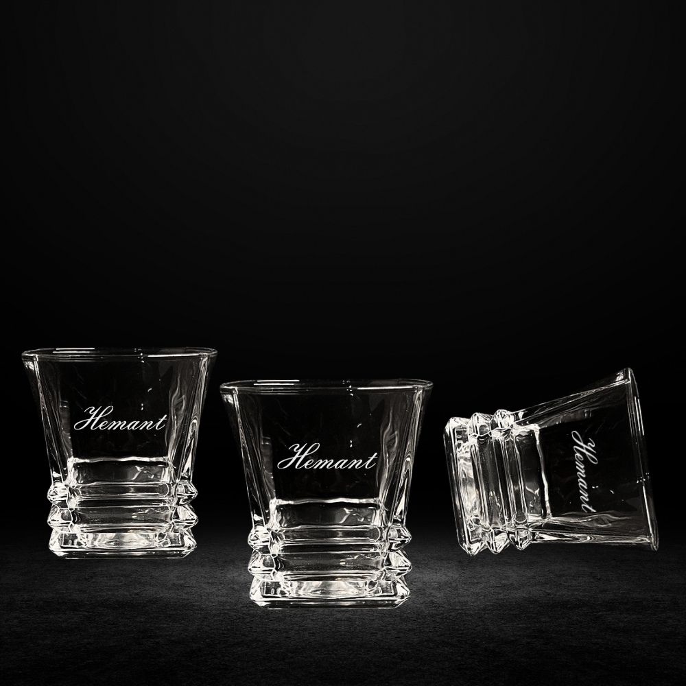 Enhance your gifting with our Personalized Engraved Initial & Name Crystal Panel Tumbler Whisky Glass. Ideal for men, dads, and him, this exquisite glass makes a perfect gift for Christmas, birthdays, and Father's Day. Customize it with a name, logo, photo, or monogram for a truly unique present. Celebrate in style with a gift that blends elegance and personal touch.