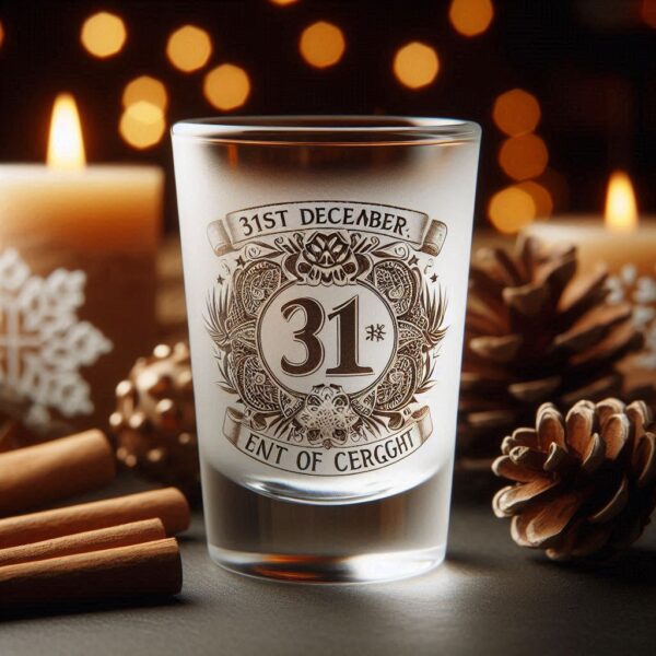 Personalized Deep Engraved 31st December party tequila shot glasses - Custom Party Glasses deep engraving your 31st December party tequila shot glass name, logo, monogram engraving