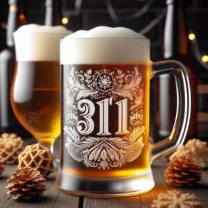 Personalized Deep Engraved 31st December party beer glasses - Custom Party Glasses deep engraving your 31st December party beer glass name, logo, monogram engraving