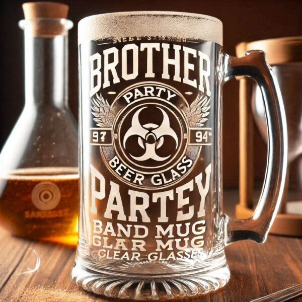 Personalized Deep Engraved Brother party beer mug Glasses - Custom Gift for Brother party