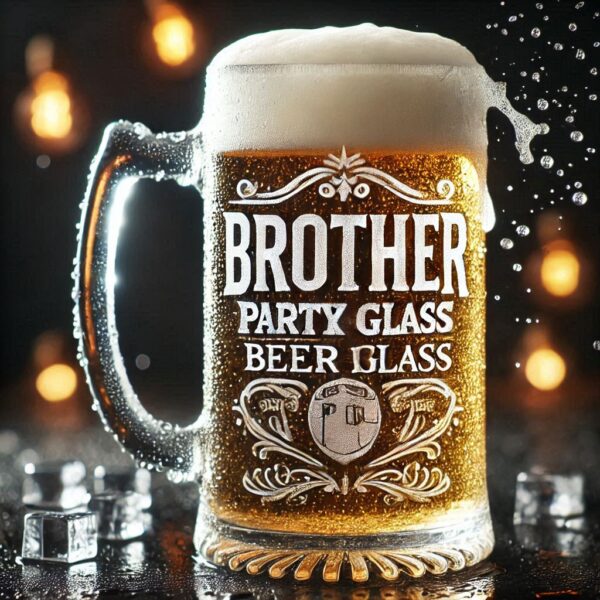 Personalized Deep Engraved Brother party beer mug Glasses - Custom Gift for Brother party