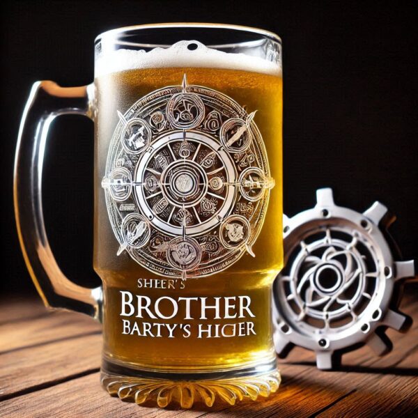 Personalized Deep Engraved Brother party beer mug Glasses - Custom Gift for Brother party