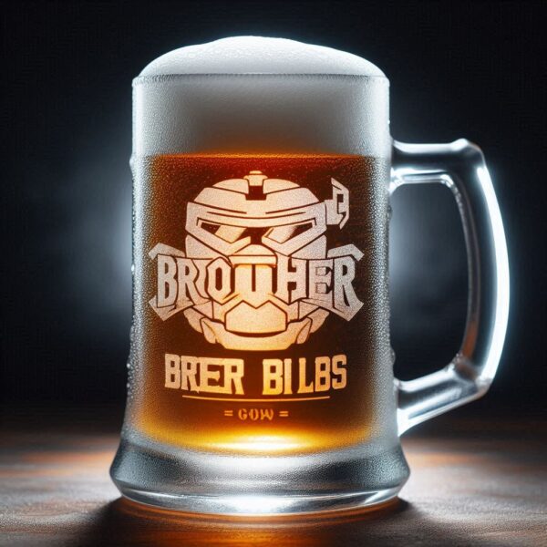 Personalized Deep Engraved Brother party beer mug Glasses - Custom Gift for Brother party