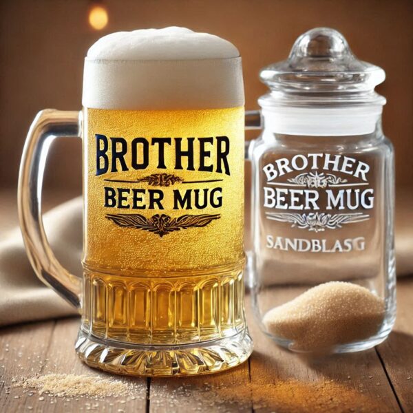 Personalized Deep Engraved Brother party beer mug Glasses - Custom Gift for Brother party