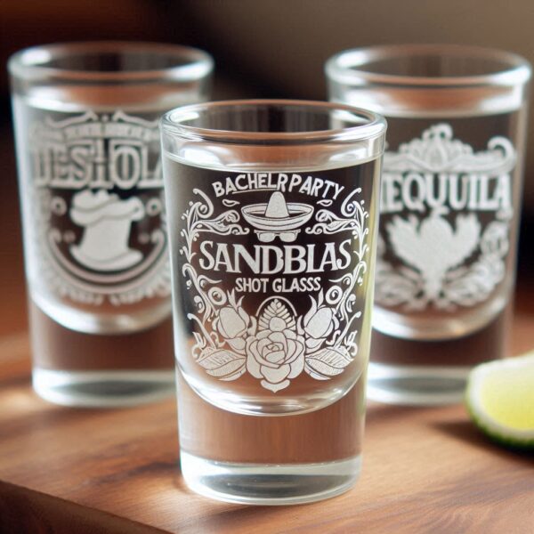 Personalized Deep Engraved Bachelor Party Tequila Shot Glasses - Custom Groomsmen Gifts Tequila Shot glass deep engraving your name, logo, monogram, photo, deep engraving Tequila Shot