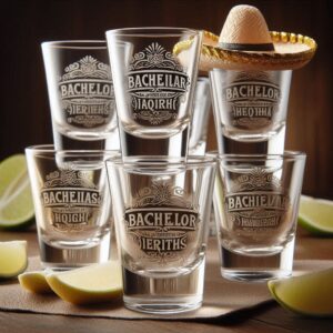 Personalized Deep Engraved Bachelor Party Tequila Shot Glasses - Custom Groomsmen Gifts Tequila Shot glass deep engraving your name, logo, monogram, photo, deep engraving Tequila Shot