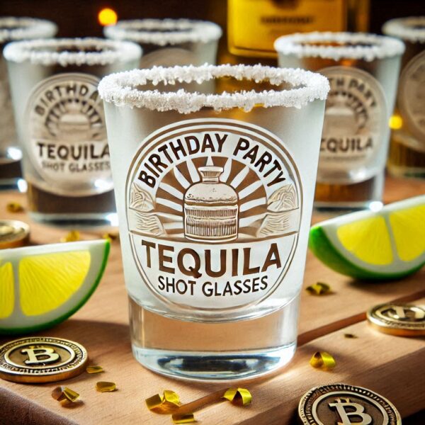 Personalized deep Engraved Birthday Party tequila shot Glasses - Customizable Gift for Celebrations Gift name, logo, monogram all type deep engraving your tequila shot glass