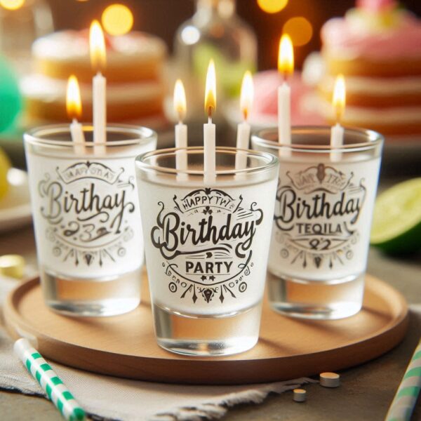 Personalized deep Engraved Birthday Party tequila shot Glasses - Customizable Gift for Celebrations Gift name, logo, monogram all type deep engraving your tequila shot glass