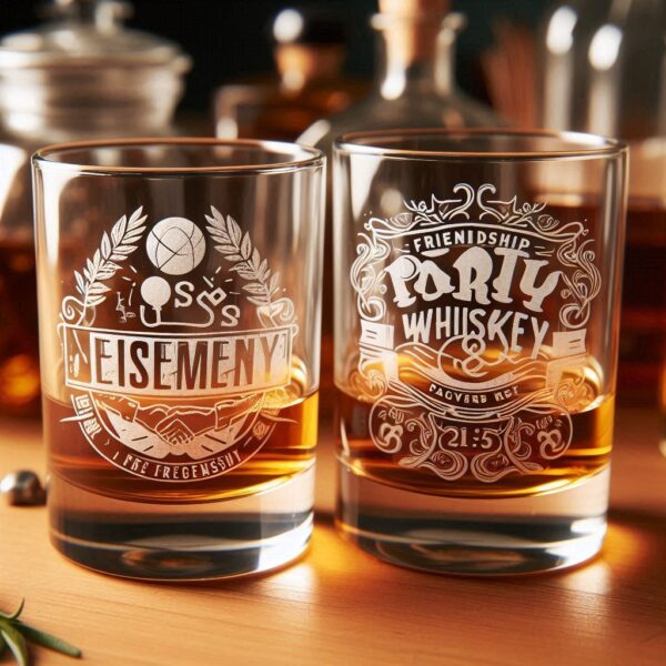 Celebrate in Style with Custom Deep Engraved Class Meet Party whiskey Glasses deep engraving your name, logo, photo, monogram, love symbol your whiskey glass deep engraving