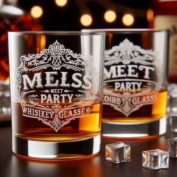 Celebrate in Style with Custom Deep Engraved Class Meet Party whiskey Glasses deep engraving your name, logo, photo, monogram, love symbol your whiskey glass deep engraving