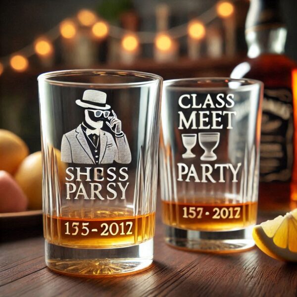 Celebrate in Style with Custom Deep Engraved Class Meet Party whiskey Glasses deep engraving your name, logo, photo, monogram, love symbol your whiskey glass deep engraving