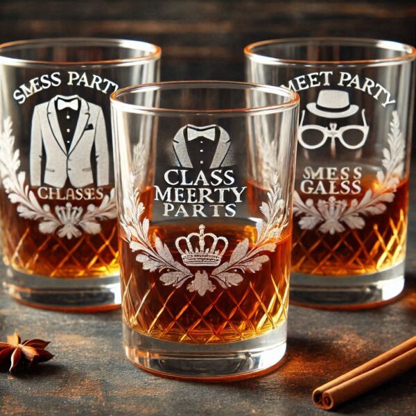 Celebrate in Style with Custom Deep Engraved Class Meet Party whiskey Glasses deep engraving your name, logo, photo, monogram, love symbol your whiskey glass deep engraving