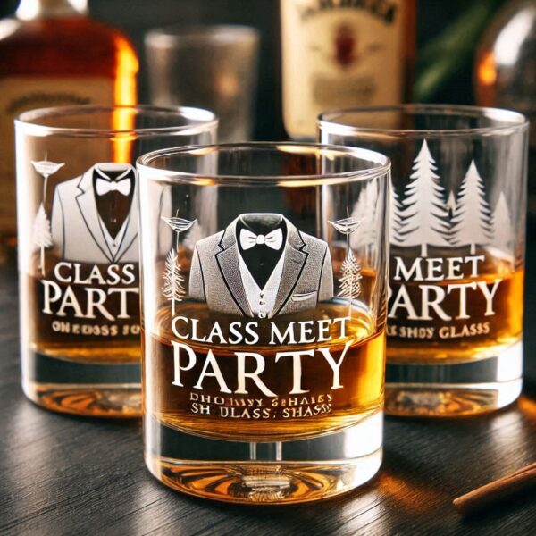 Celebrate in Style with Custom Deep Engraved Class Meet Party whiskey Glasses deep engraving your name, logo, photo, monogram, love symbol your whiskey glass deep engraving