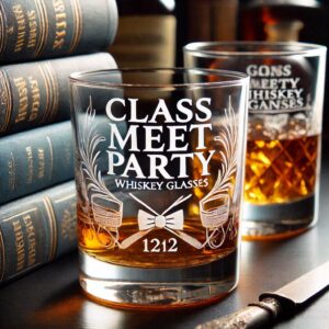 Celebrate in Style with Custom Deep Engraved Class Meet Party whiskey Glasses deep engraving your name, logo, photo, monogram, love symbol your whiskey glass deep engraving