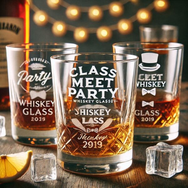 Celebrate in Style with Custom Deep Engraved Class Meet Party whiskey Glasses deep engraving your name, logo, photo, monogram, love symbol your whiskey glass deep engraving