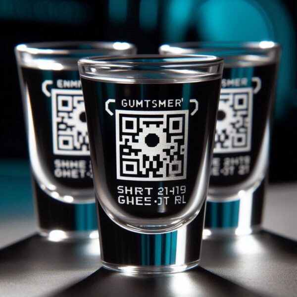 Personalized Deep Engraved Tequila Shot Glasses Sets with QR Code Engraving