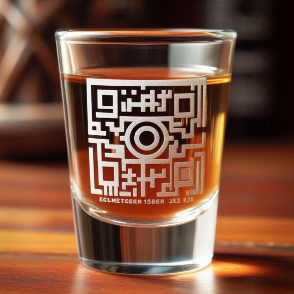 Personalized Deep Engraved Tequila Shot Glasses Sets with QR Code Engraving