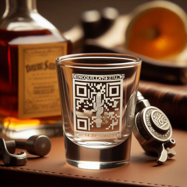 Personalized Deep Engraved Tequila Shot Glasses Sets with QR Code Engraving