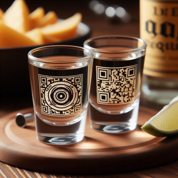 Personalized Deep Engraved Tequila Shot Glasses Sets with QR Code Engraving