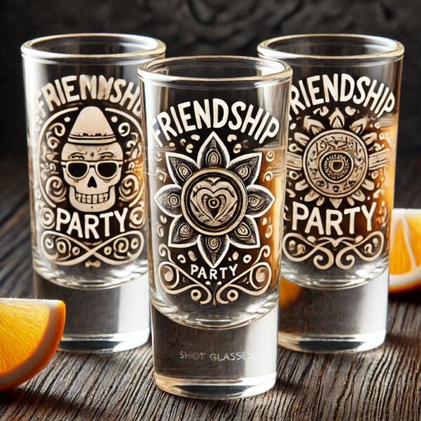 Personalized Deep Engraved Friendship Tequila Shot Glasses - The Perfect Gift for Every Event deep engraving name, logo, monogram, photo, love symbol all type deep engraving