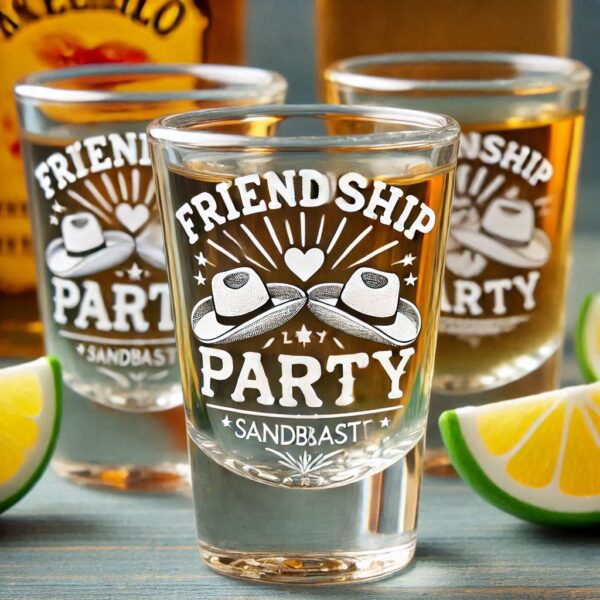 Personalized Deep Engraved Friendship Tequila Shot Glasses - The Perfect Gift for Every Event deep engraving name, logo, monogram, photo, love symbol all type deep engraving