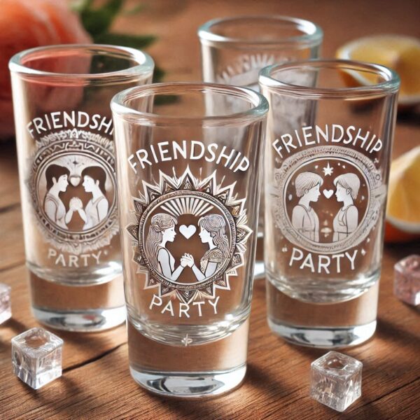 Personalized Deep Engraved Friendship Tequila Shot Glasses - The Perfect Gift for Every Event deep engraving name, logo, monogram, photo, love symbol all type deep engraving