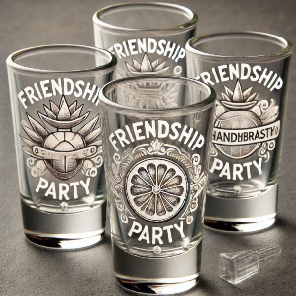 Personalized Deep Engraved Friendship Tequila Shot Glasses - The Perfect Gift for Every Event deep engraving name, logo, monogram, photo, love symbol all type deep engraving