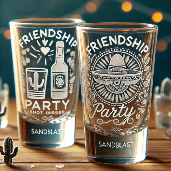 Personalized Deep Engraved Friendship Tequila Shot Glasses - The Perfect Gift for Every Event deep engraving name, logo, monogram, photo, love symbol all type deep engraving