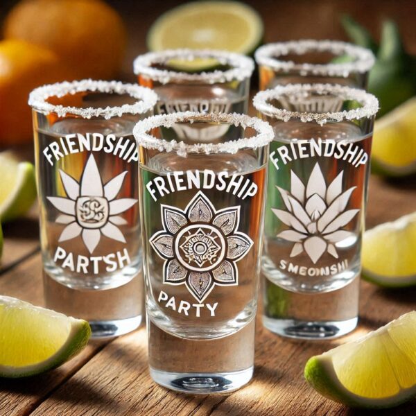 Personalized Deep Engraved Friendship Tequila Shot Glasses - The Perfect Gift for Every Event deep engraving name, logo, monogram, photo, love symbol all type deep engraving