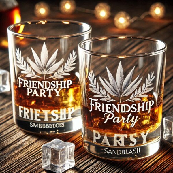 Personalized Deep Engraved Friendship whiskey Glasses - The Perfect Gift for Every Event deep engraving name, logo, monogram, photo, love symbol all type deep engraving