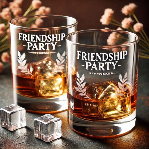 Personalized Deep Engraved Friendship whiskey Glasses - The Perfect Gift for Every Event deep engraving name, logo, monogram, photo, love symbol all type deep engraving