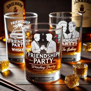 Personalized Deep Engraved Friendship whiskey Glasses - The Perfect Gift for Every Event deep engraving name, logo, monogram, photo, love symbol all type deep engraving