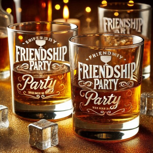 Personalized Deep Engraved Friendship whiskey Glasses - The Perfect Gift for Every Event deep engraving name, logo, monogram, photo, love symbol all type deep engraving