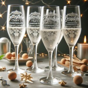 Deep Engraved Get-Together Party Champagne Glasses - Perfect for Every Celebration Personalized deep engraving your Champagne glass deep engraving your name, logo, photo, monogram perfect gift Champagne