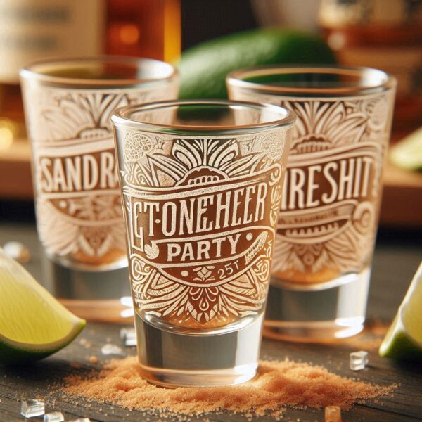 Get-Together Party Tequila shot Glasses with sandblast engraving on Friendship Party Tequila Shot clear Glasses bar ware Glass