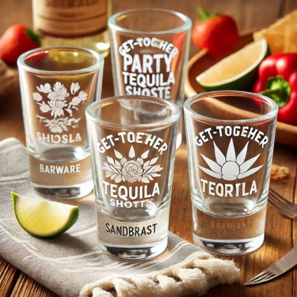 Get-Together Party Tequila shot Glasses with sandblast engraving on Friendship Party Tequila Shot clear Glasses bar ware Glass