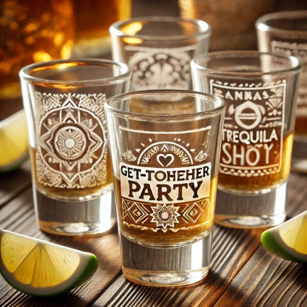 Get-Together Party Tequila shot Glasses with sandblast engraving on Friendship Party Tequila Shot clear Glasses bar ware Glass