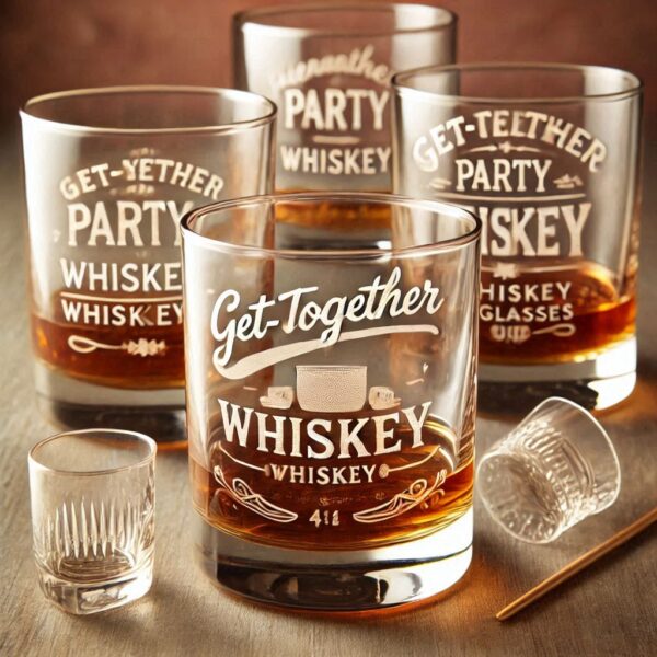 Deep Engraved Get-Together Party whiskey Glasses - Perfect for Every Celebration Personalized deep engraving your whiskey glass deep engraving your name, logo, photo, monogram perfect gift