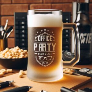 Personalized Deep Engraved Office Party beer mug Bar - Custom Office Party beer mug deep engraving your name, logo, photo, and monogram deep engraving your beer mug