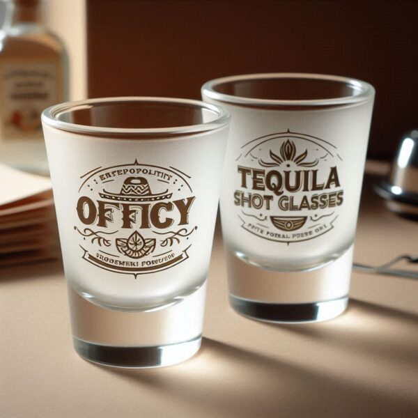 Personalized Deep Engraved Office Party tequila Shot Glasses - Custom Office Party tequila Shot Glasses engraving your name, logo, photo, and monogram deep engraving your tequila Shot Glasses