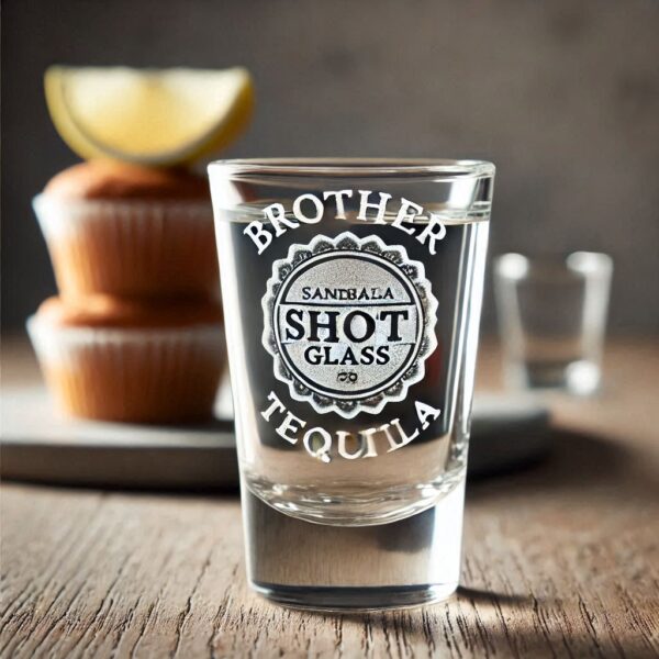 Personalized Deep Engraved Brother Party Tequila Shot Glasses - Custom Gift for Brother's Party