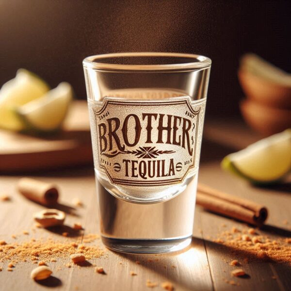 Personalized Deep Engraved Brother Party Tequila Shot Glasses - Custom Gift for Brother's Party