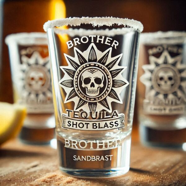 Personalized Deep Engraved Brother Party Tequila Shot Glasses - Custom Gift for Brother's Party